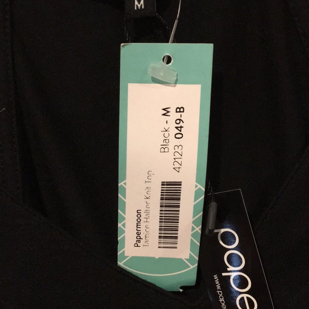 NWT Papermoon medium black halter top - Picture 4 of 4